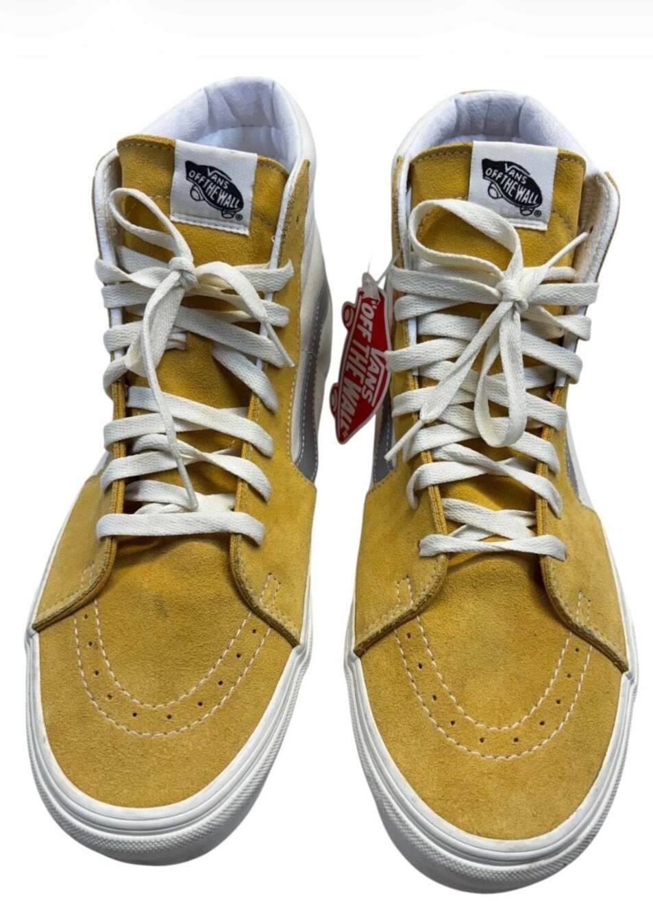 Vans Sk8-Hi Golden Honey Mustard Yellow Suede High Top Sneakers Men's 13